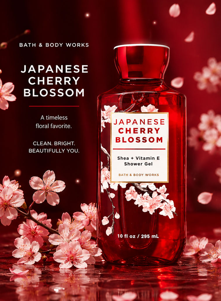 شاور ژل بس اند بادی ورکز Japanese Cherry Blossom